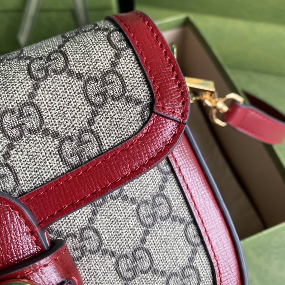 Gucci 1955 Horsebit Supreme GG Canvas Mini Shoulder Bag Replica 658574