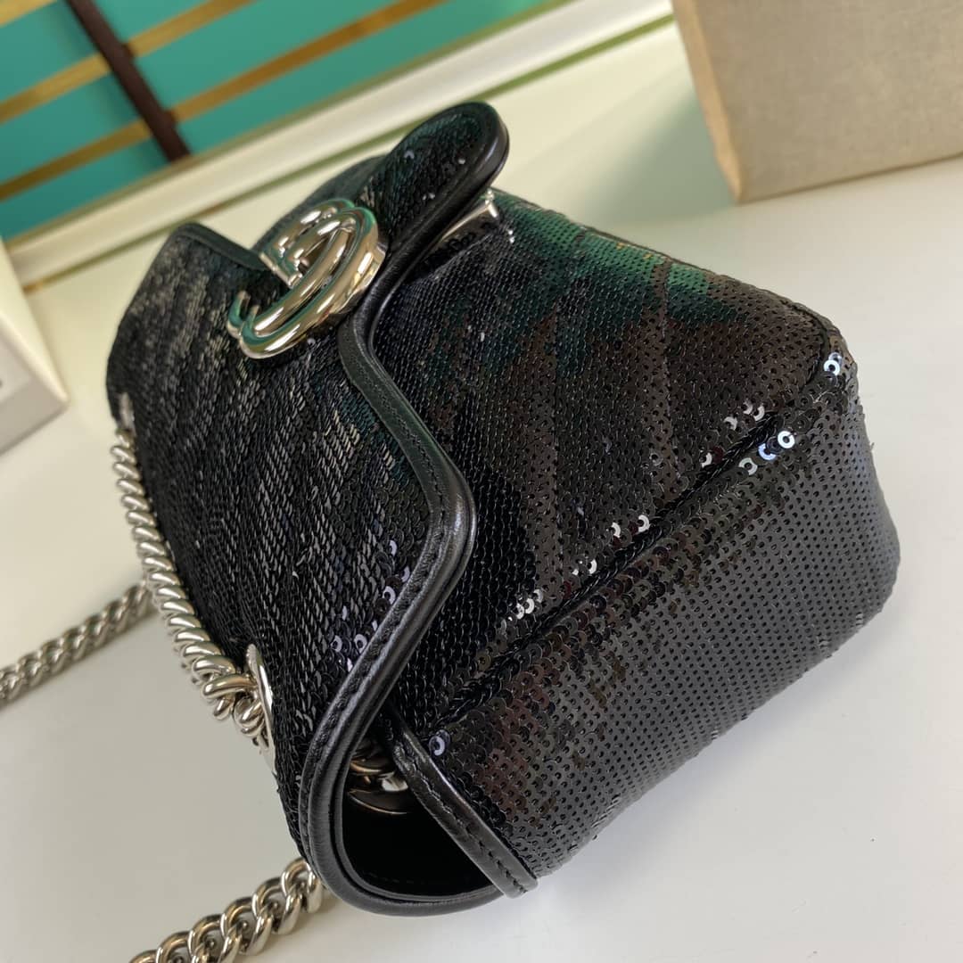Gucci Marmont GG Matelasse Leather Mini Shoulder Bag Replica 446744