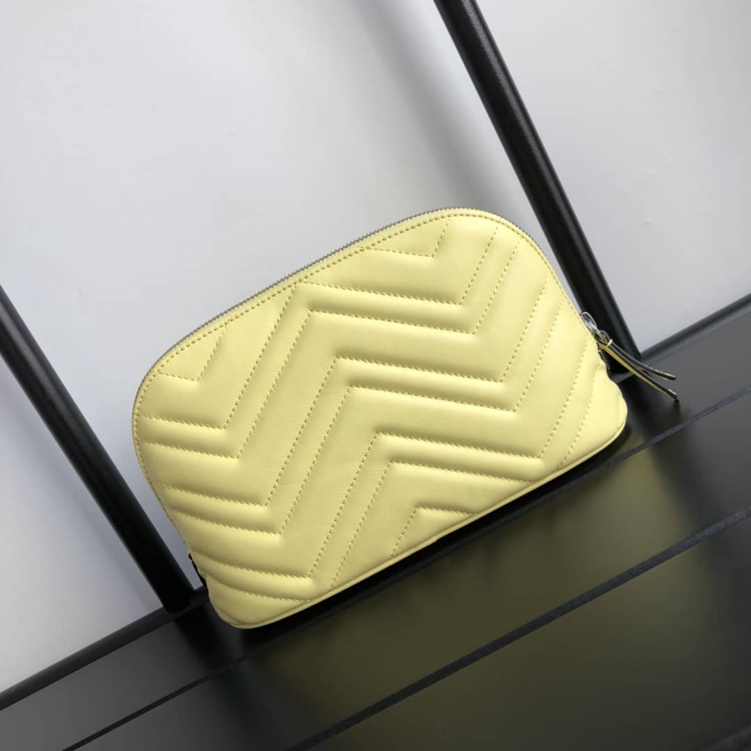 Gucci GG Marmont Quilted Vanity Bag Replica Yellow 625690