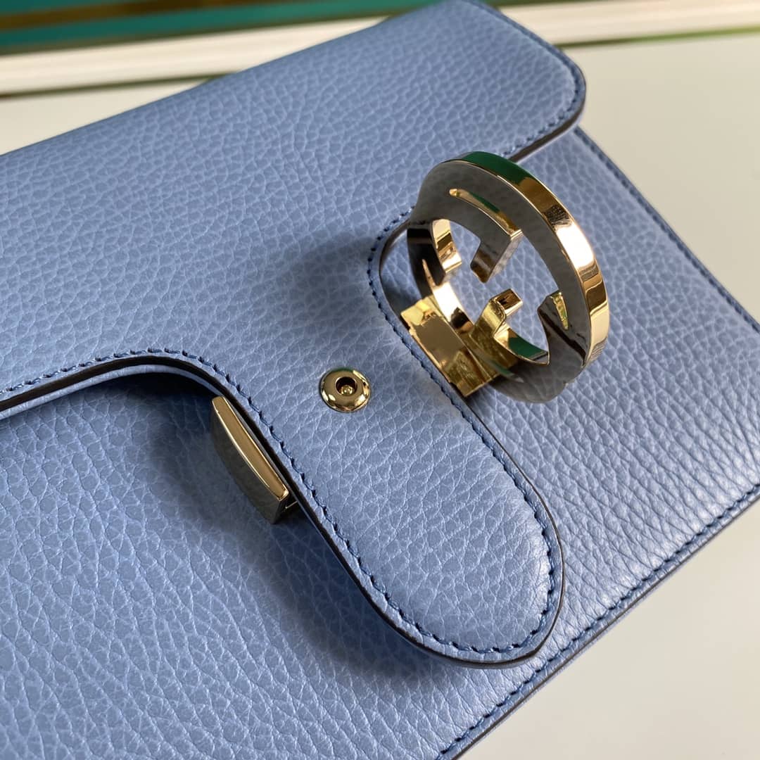 Gucci Interlocking Leather Chain Crossbody Bag Replica 510304
