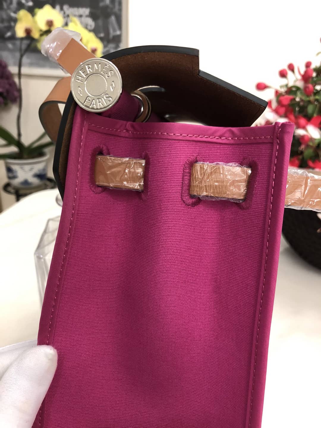 Replica Hermes Birkin Bag 31 Canvas Leather HerBag