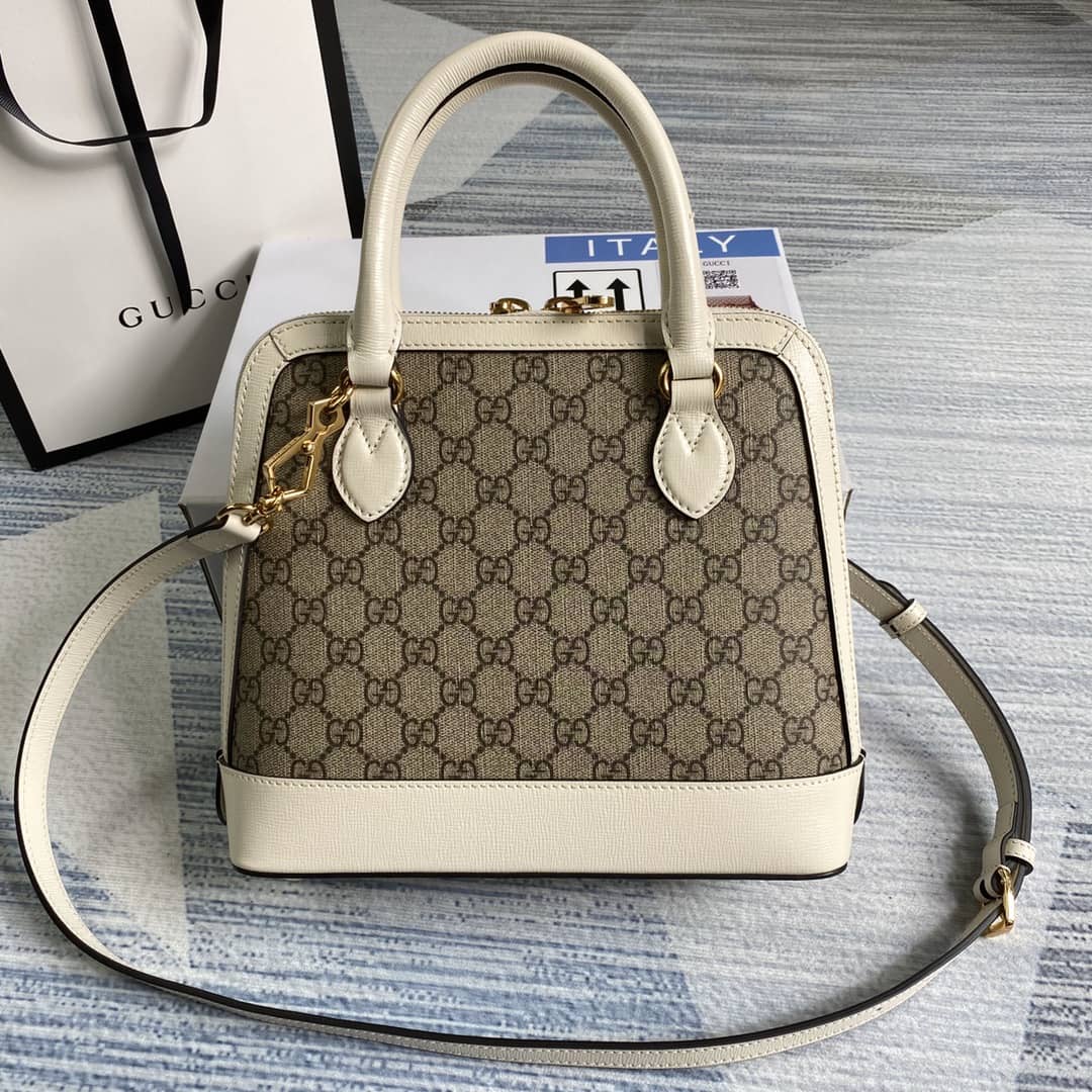 Gucci 1955 Horsebit Polkadot Handle Bag Replica 621220
