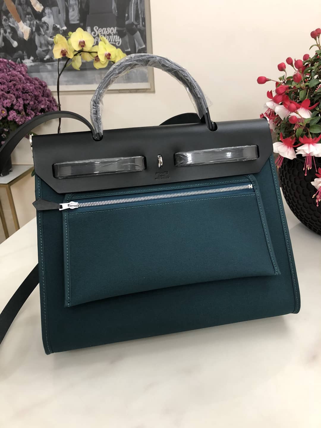 Replica Hermes Birkin Bag 31 Canvas Leather HerBag