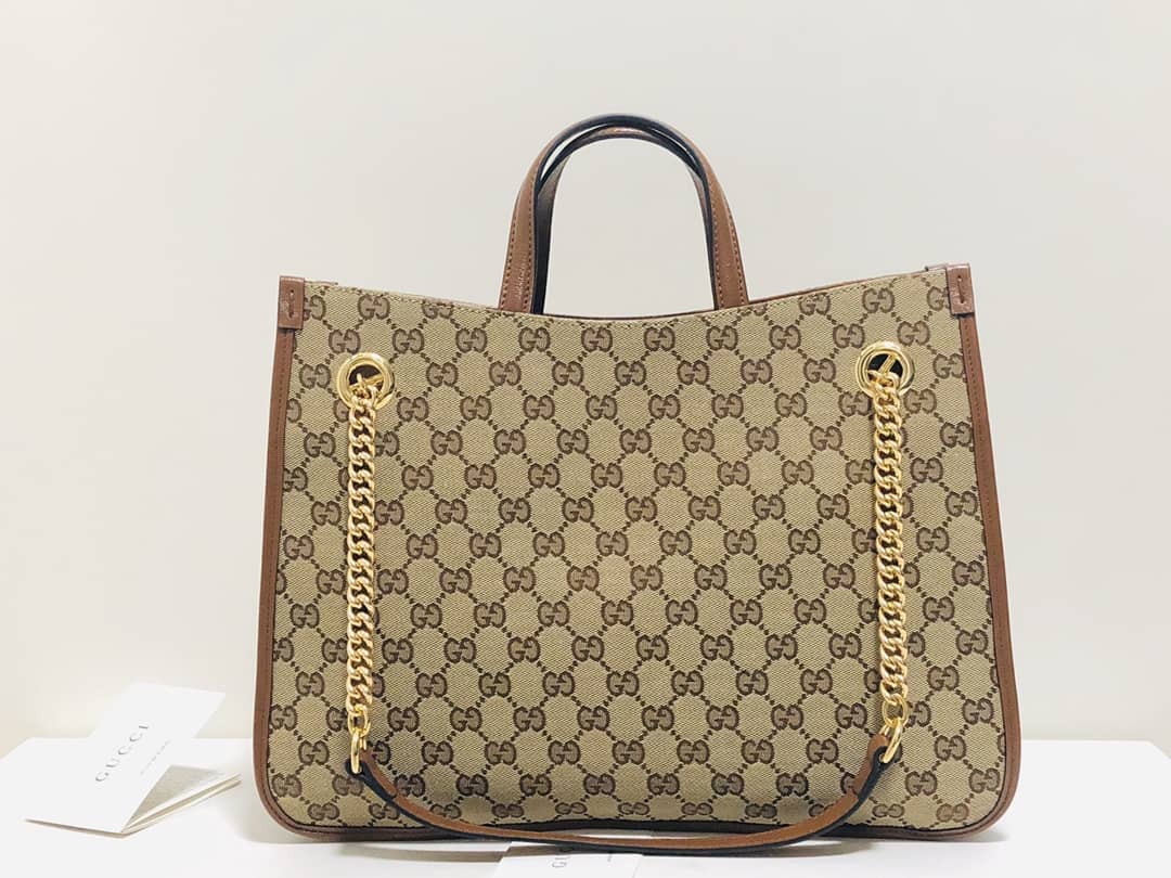 Gucci Horsebit 1955 Leather Tote Replica Brown 621144