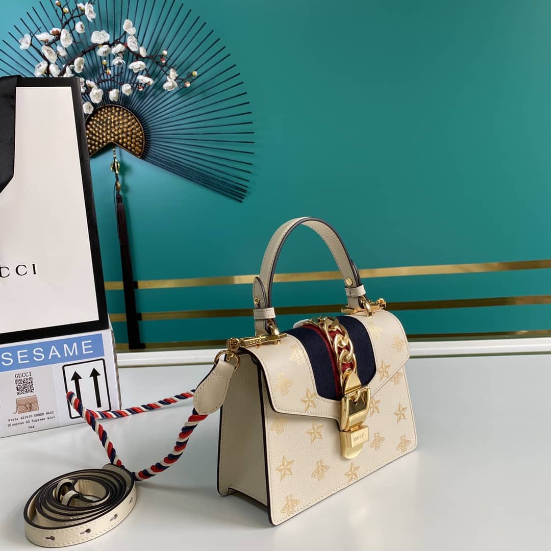 Gucci Womens Sylvie Leather Mini Bag Replica 470270