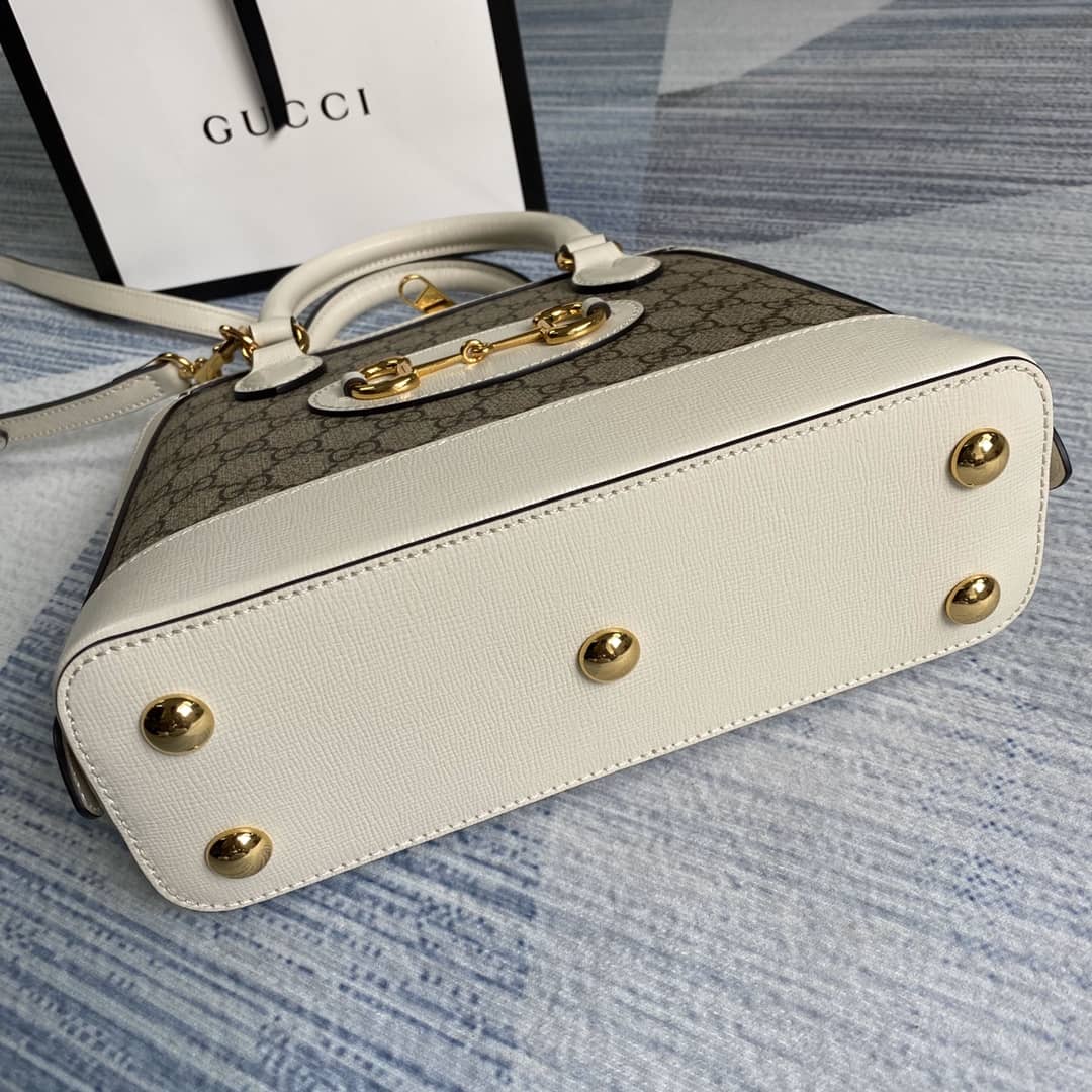 Gucci 1955 Horsebit Polkadot Handle Bag Replica 621220