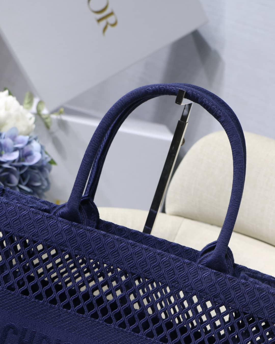 Christian Dior Mesh Book Tote Bag