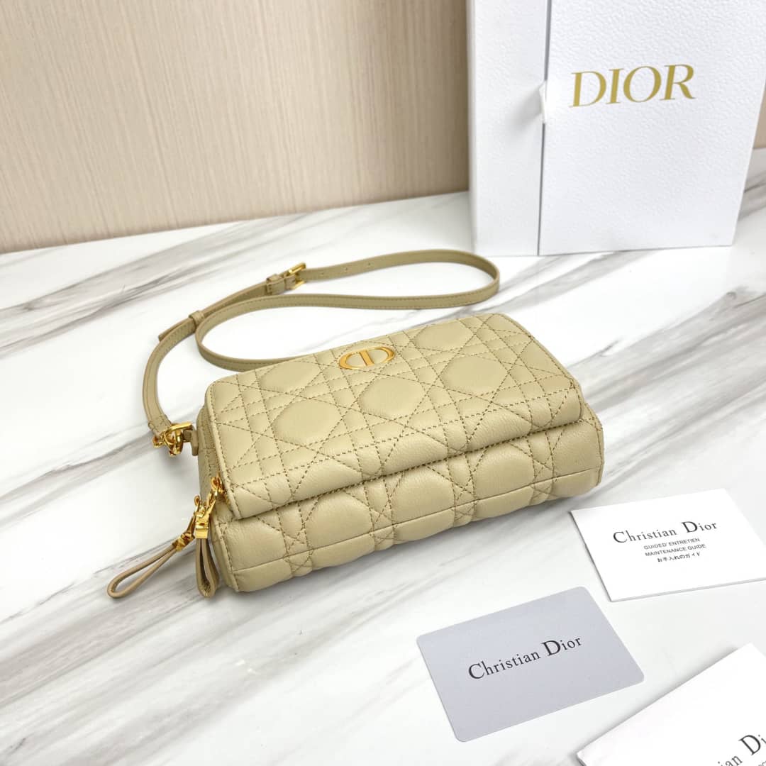 Christian Dior Caro Double Calfskin Pouch