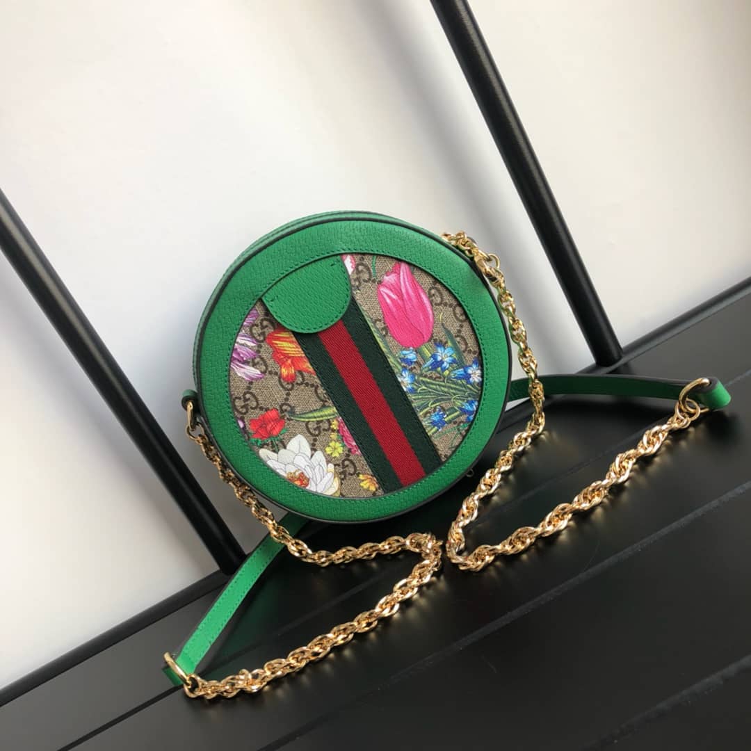 Gucci Ophidia GG Flora Mini Replica Backpack Green 598661