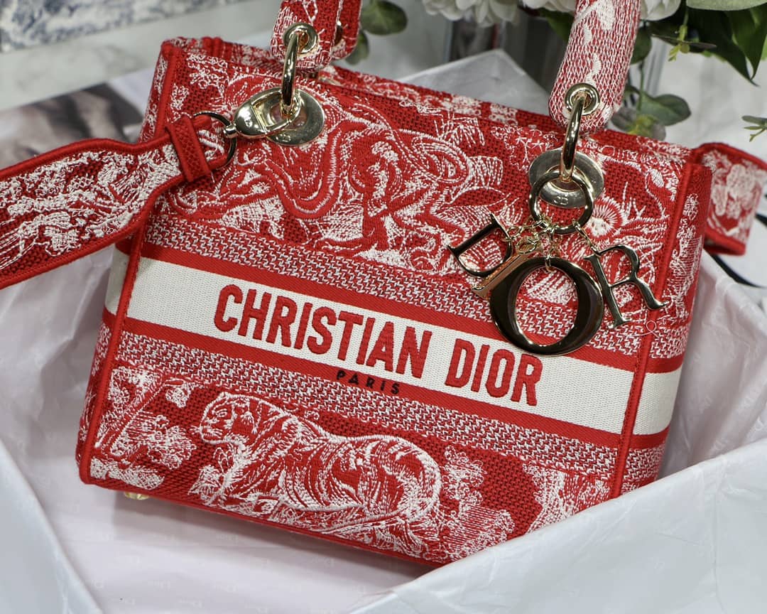 Lady Dior Dupe 24CM Paisley Embroidery Lady D-Lite Bag