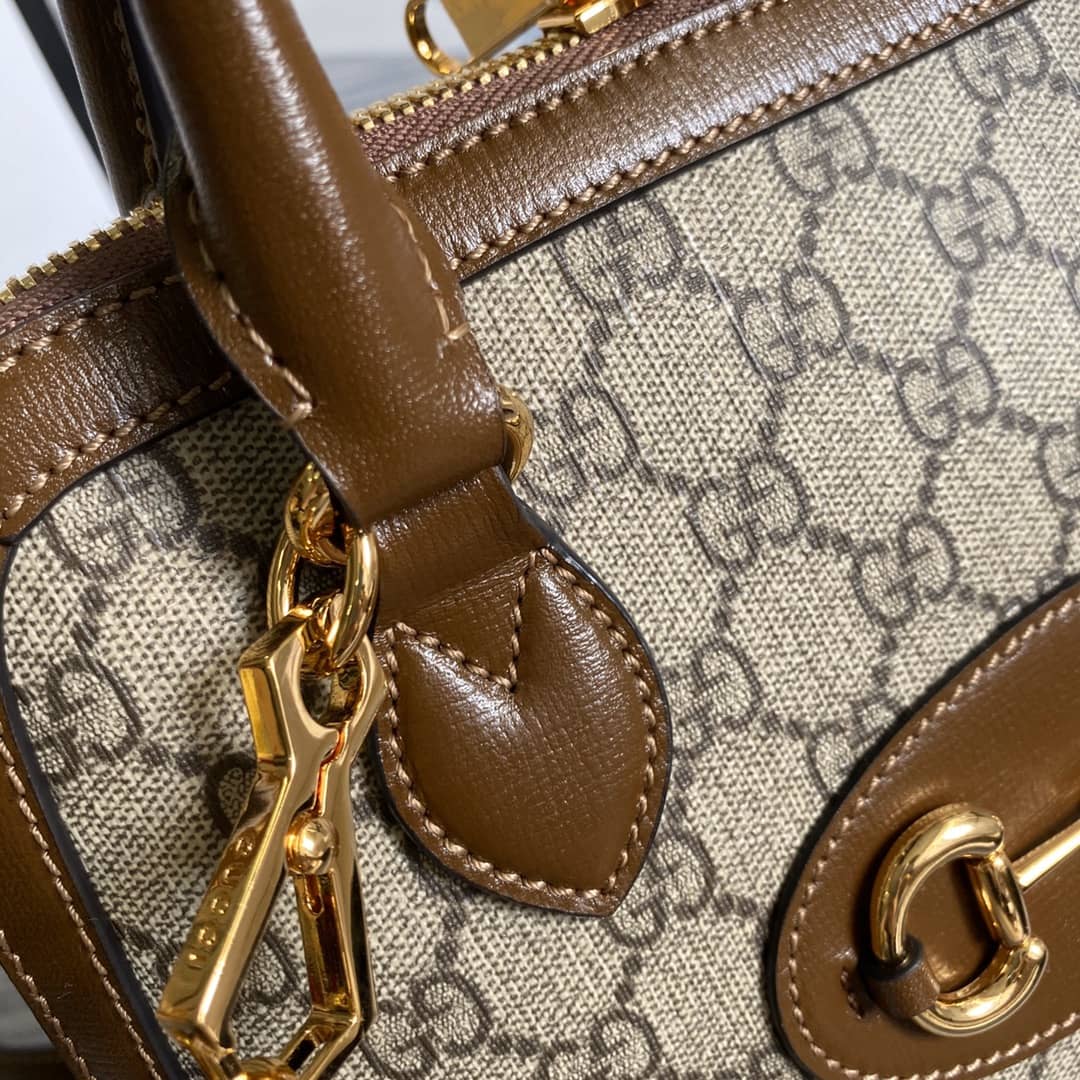 Gucci 1955 Horsebit Polkadot Handle Bag Replica 621220