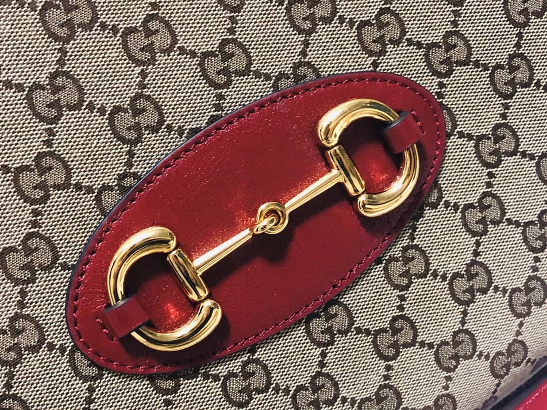 Gucci Horsebit 1955 Leather Tote Replica Red 621144