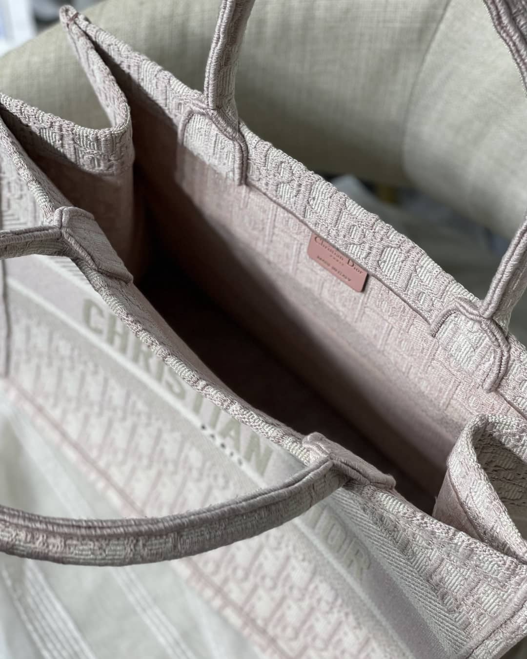 Christian Dior CD Book Embroidery Replica Tote