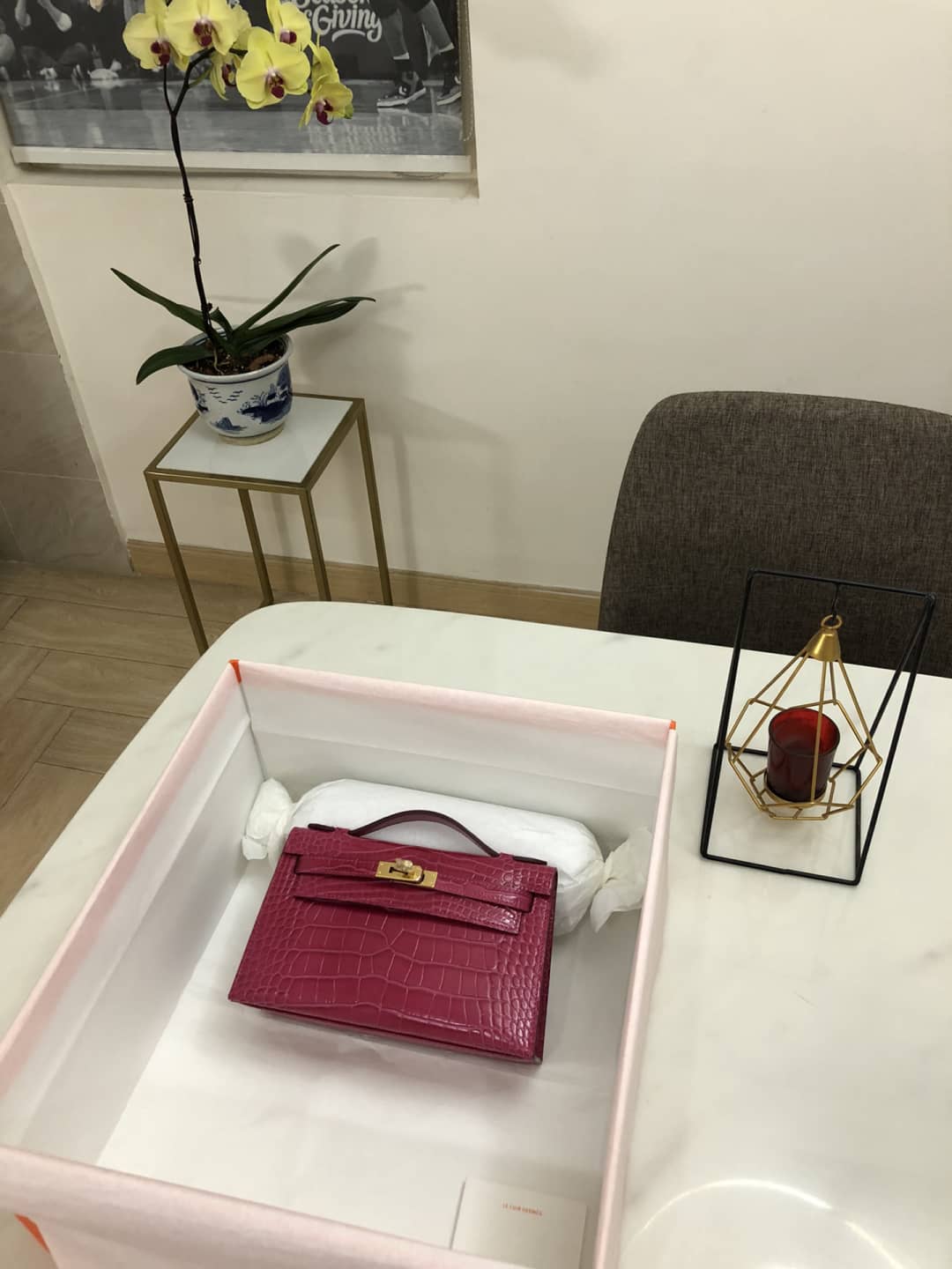Hermes Kelly Dupe 22CM Crocodile Shiny Replica Bag