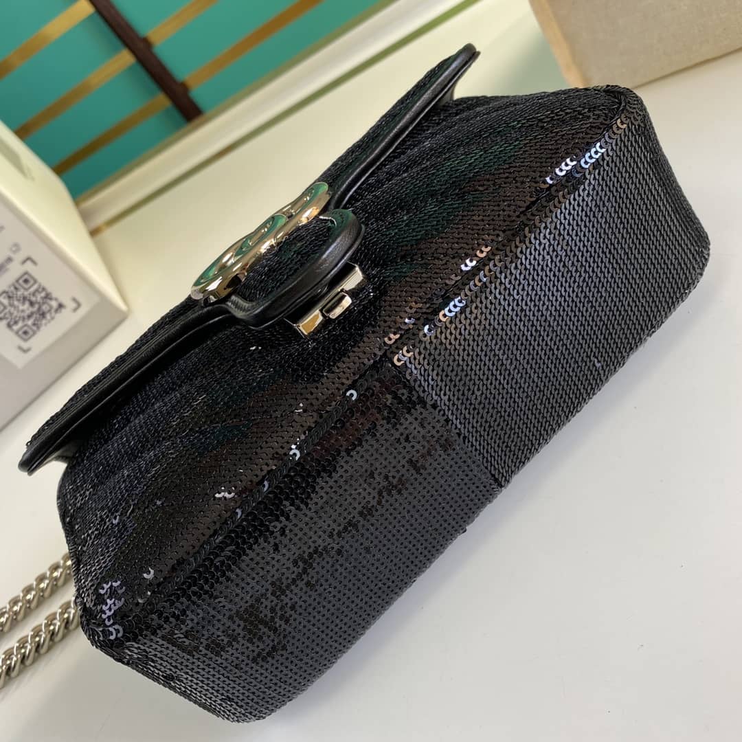 Gucci Marmont GG Matelasse Leather Mini Shoulder Bag Replica 446744