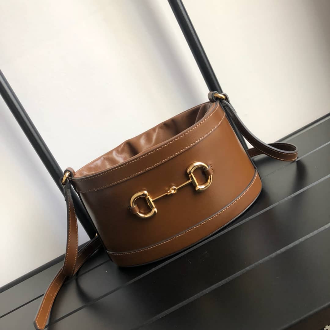 Gucci 1955 Horsebit Shoulder Bucket Bag Replica 602118