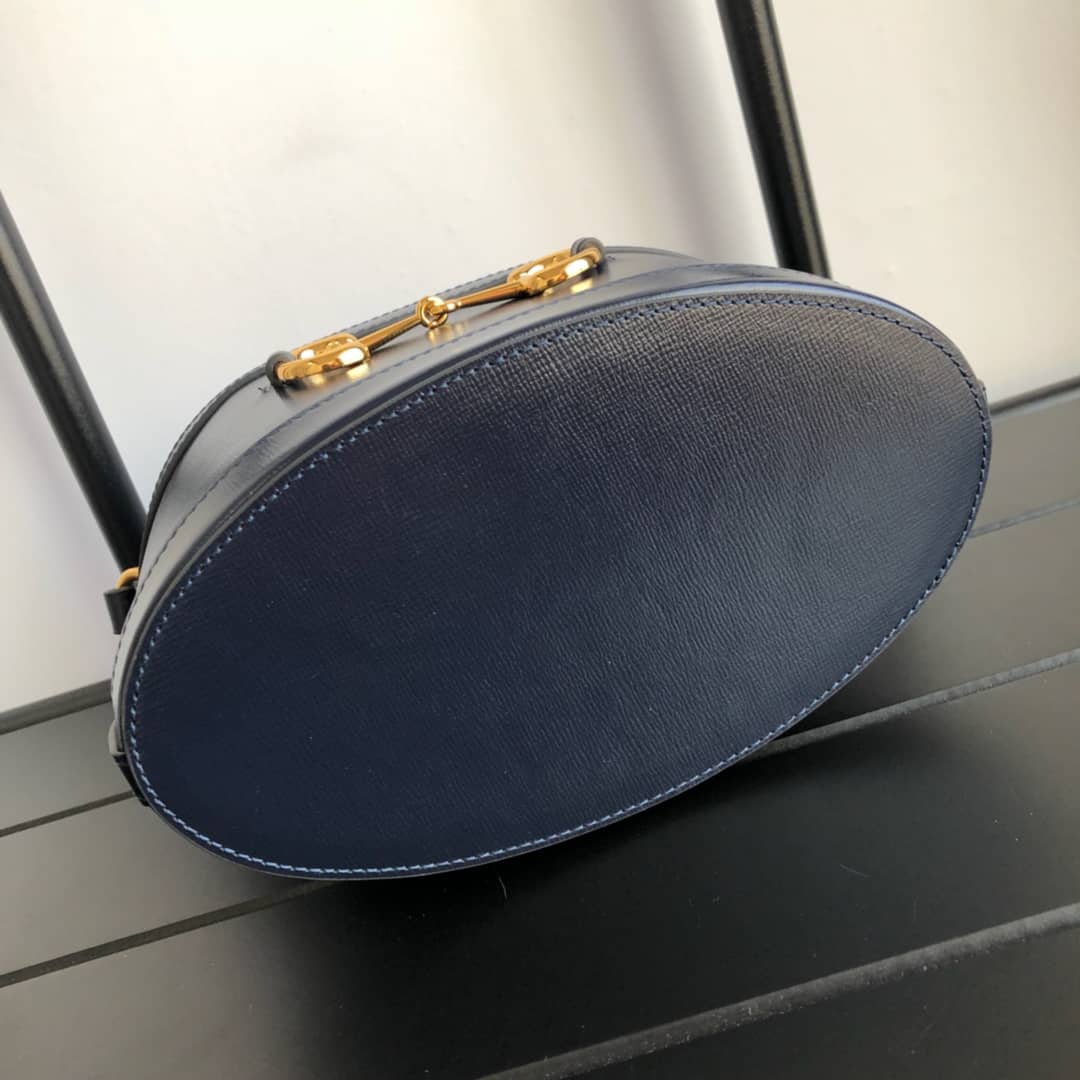 Gucci 1955 Horsebit Bucket Bag Replica Red Blue 602118