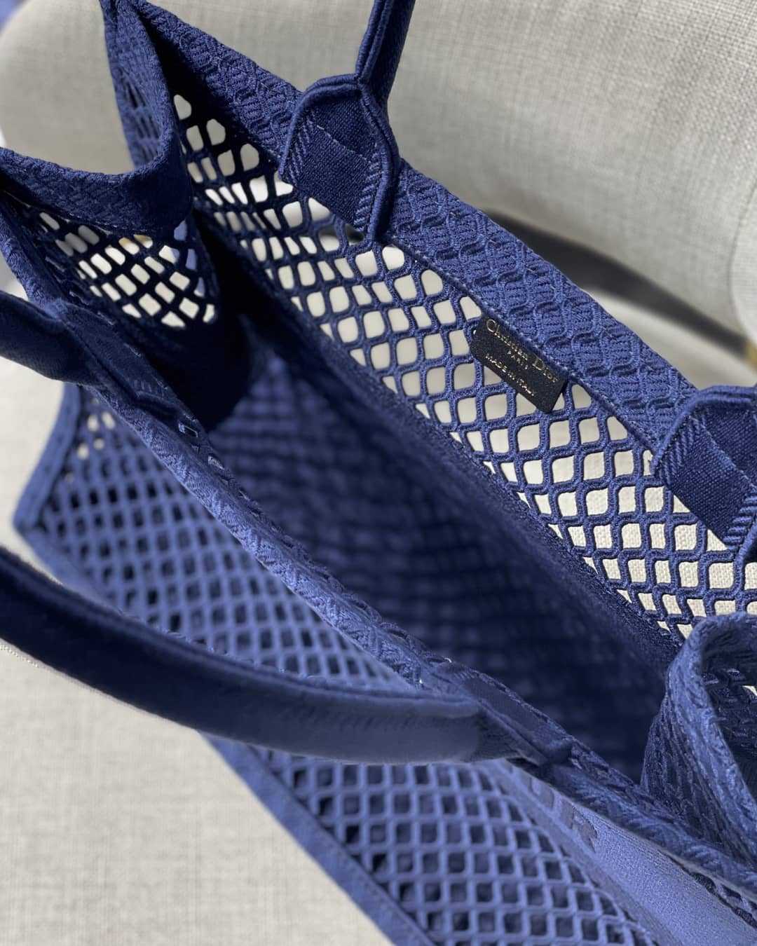 Christian Dior Mesh Book Tote Bag
