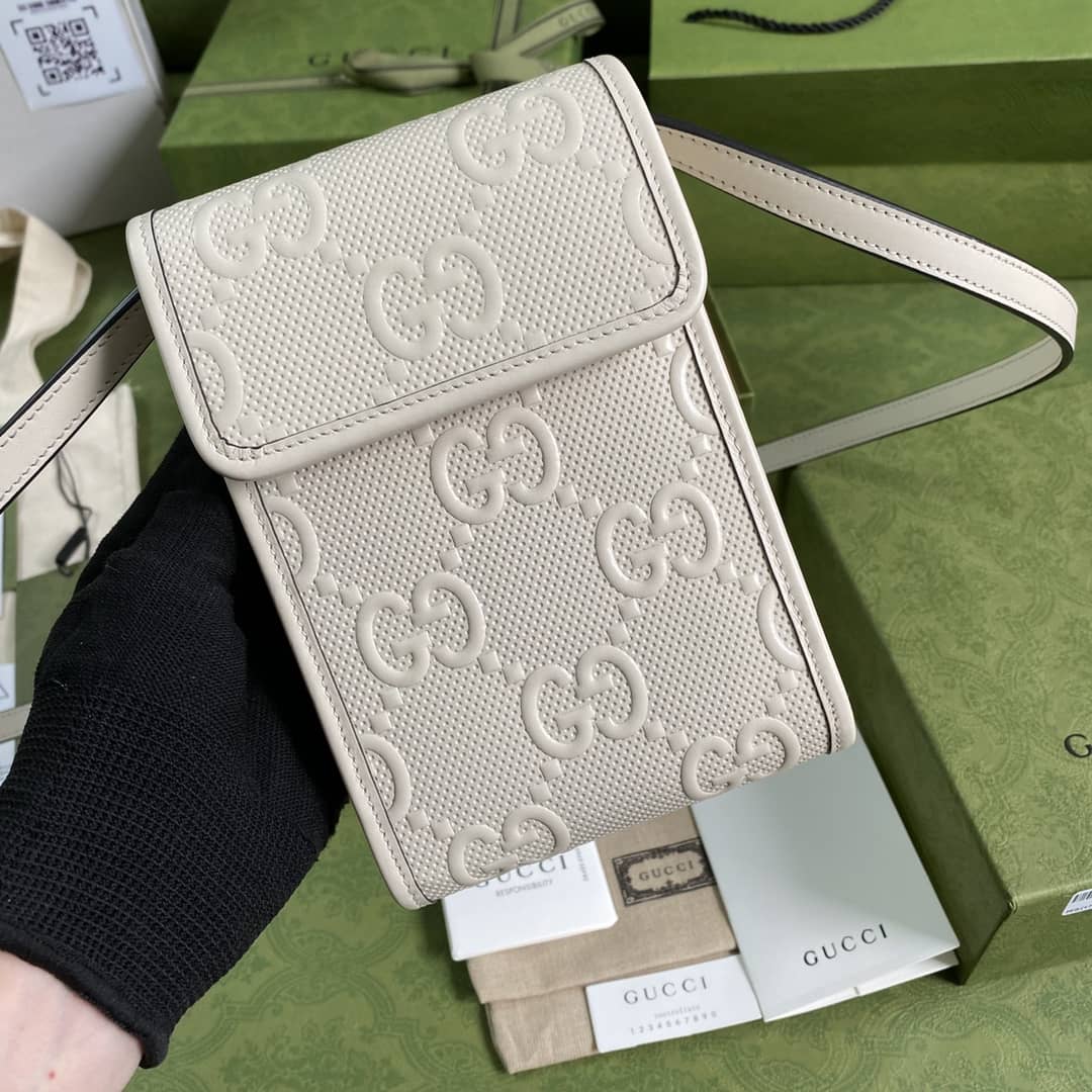 Gucci GG Embossed Mini Phone Bag Replica 625571