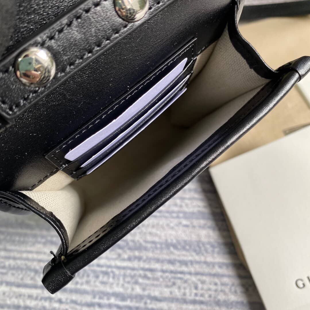 Gucci GG Embossed Leather Mini Messenger Bag Replica White 625571