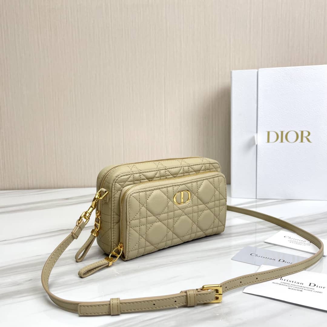 Christian Dior Caro Double Calfskin Pouch