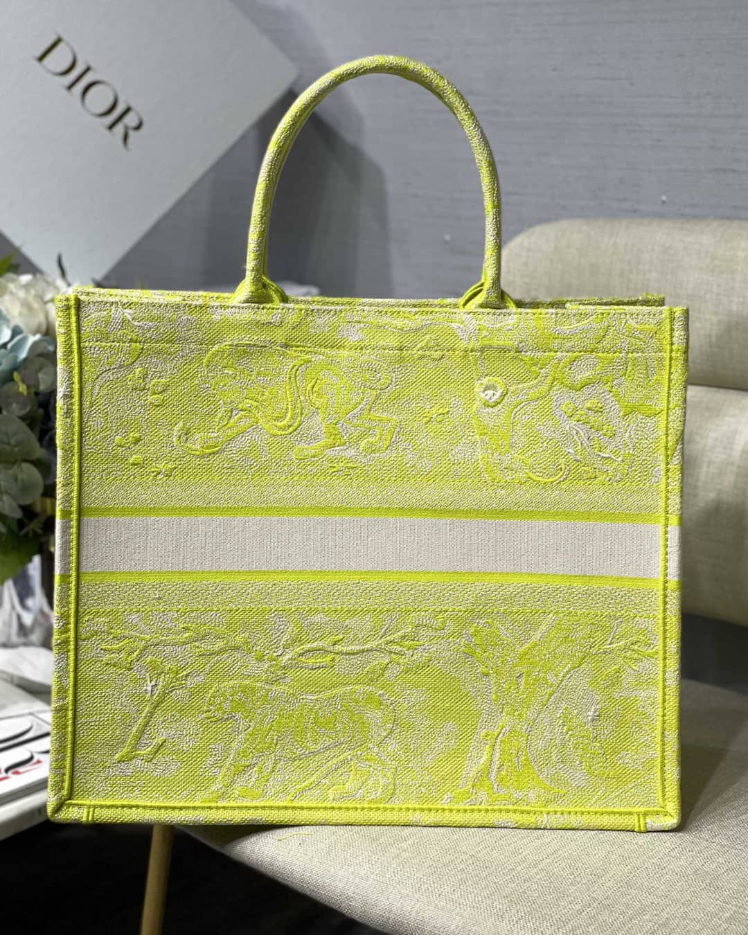 Christian Dior CD Book Embroidery Replica Tote