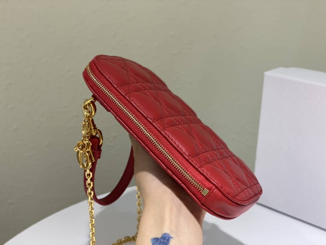 Lady Dior Dupe Lambskin 18CM Phone Holder