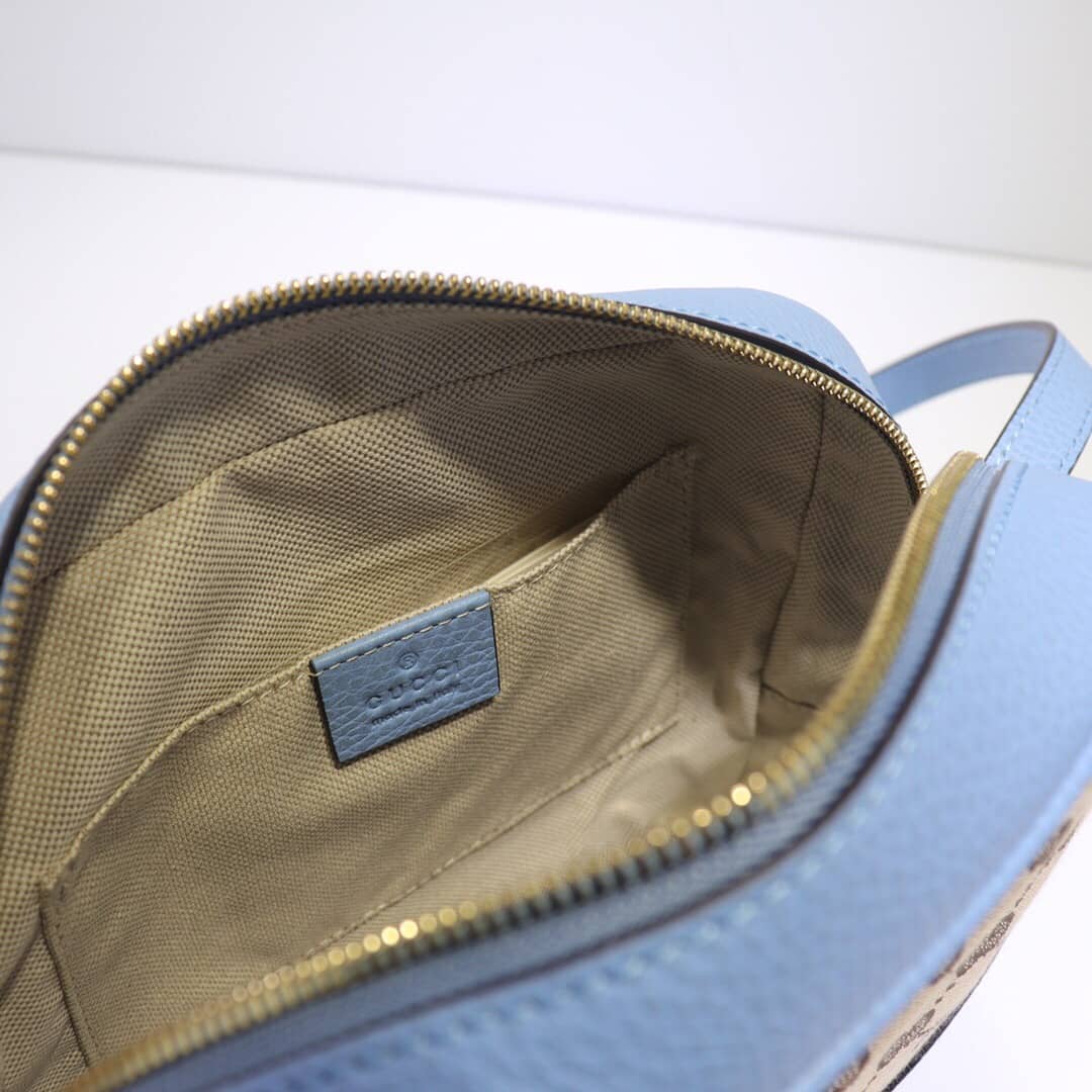 Gucci GG Canvas Messenger Bag Replica Blue 449172