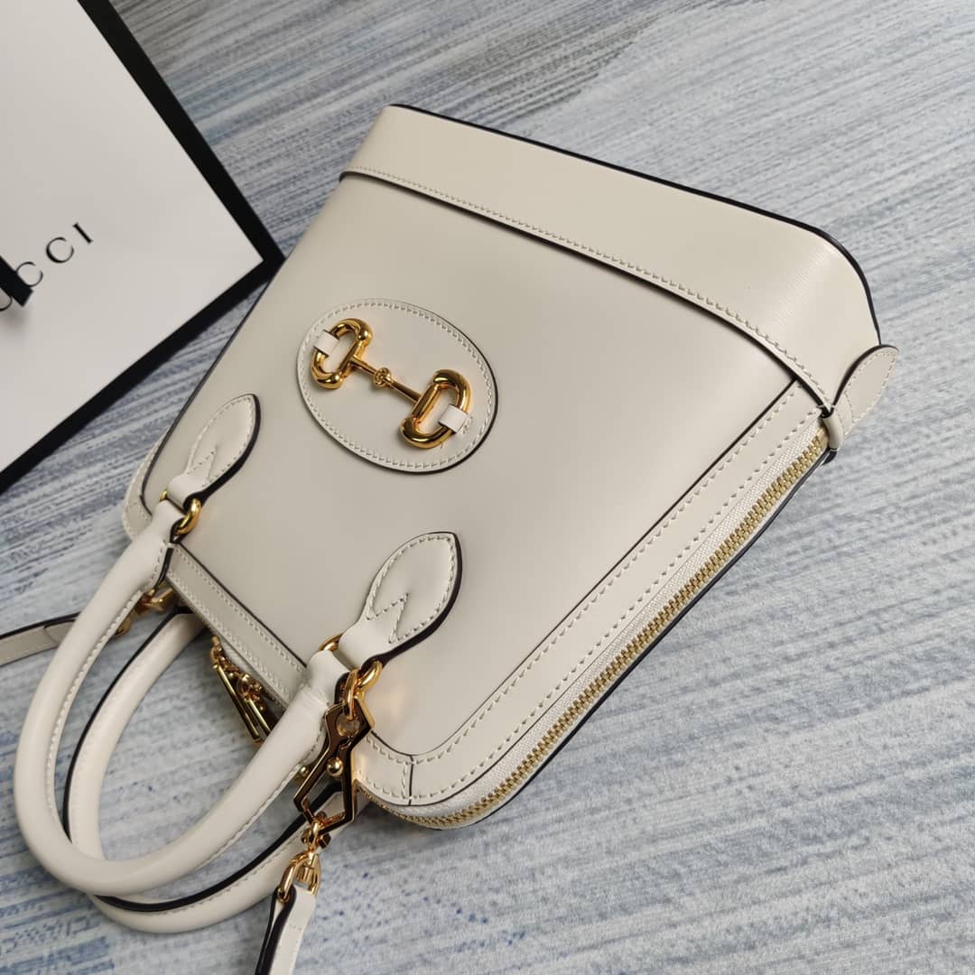 Gucci 1955 Horsebit Polkadot Handle Bag Replica 621220