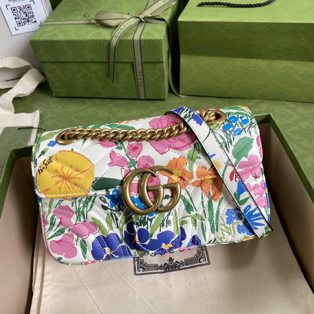 Gucci Marmont GG Matelasse Leather Mini Shoulder Bag Replica 446744