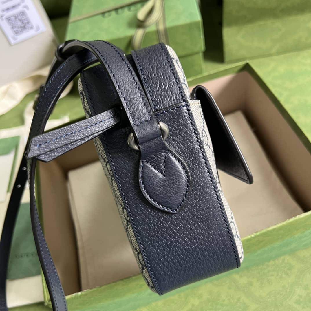 Gucci Horsebit Bag Dupe GG Supreme Canvas 645454 Replica Crossbody Bag