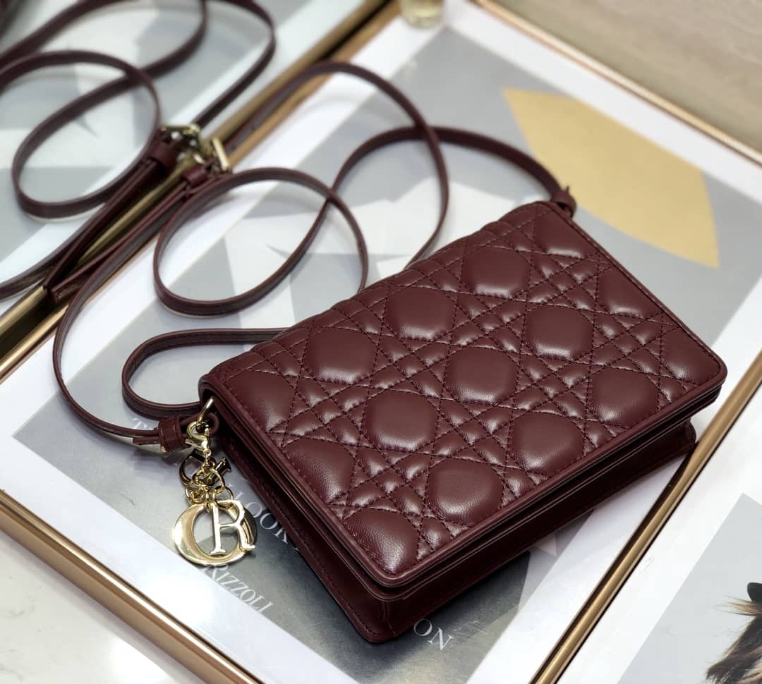 Lady Dior Dupe Cannage Calfskin Pouch