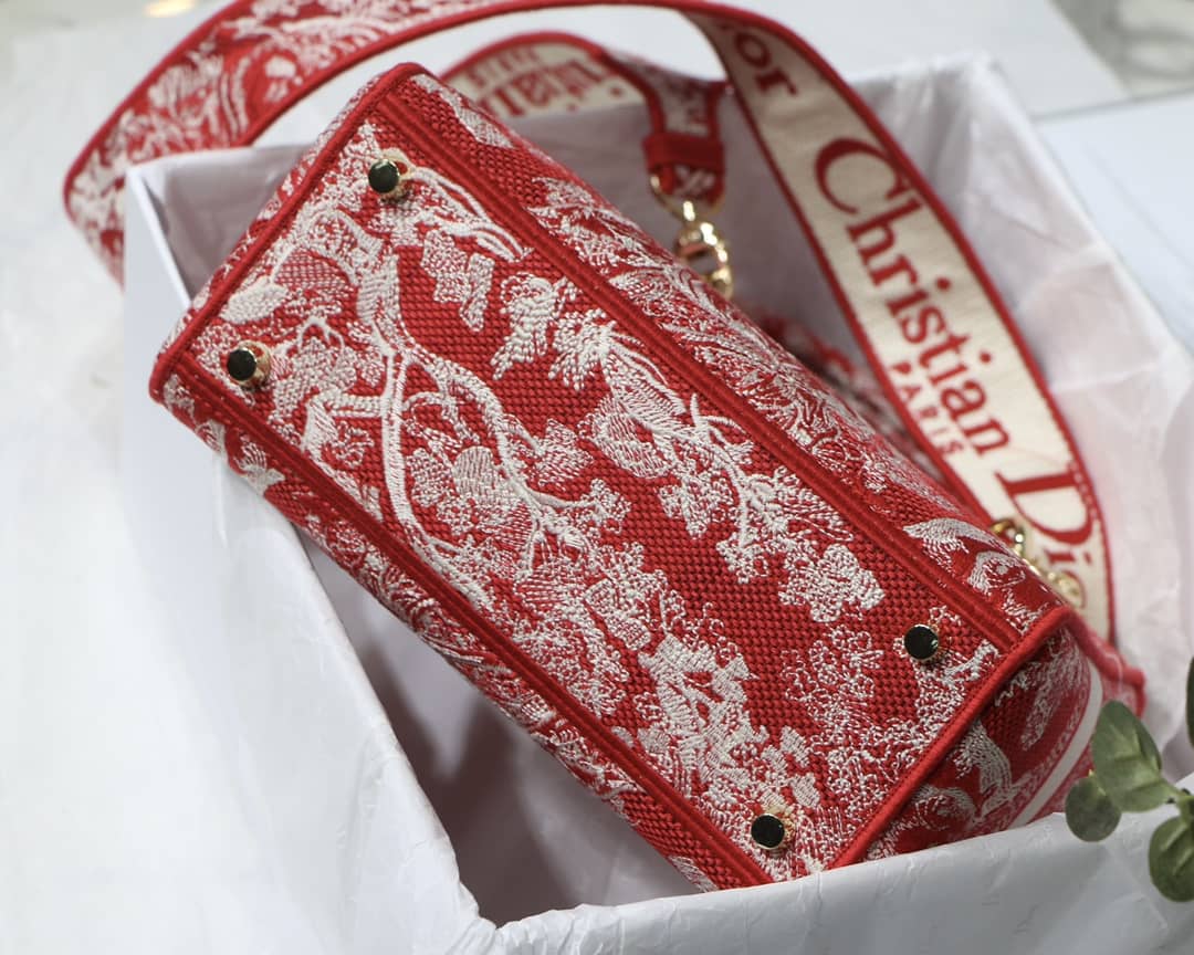 Lady Dior Dupe 24CM Paisley Embroidery Lady D-Lite Bag