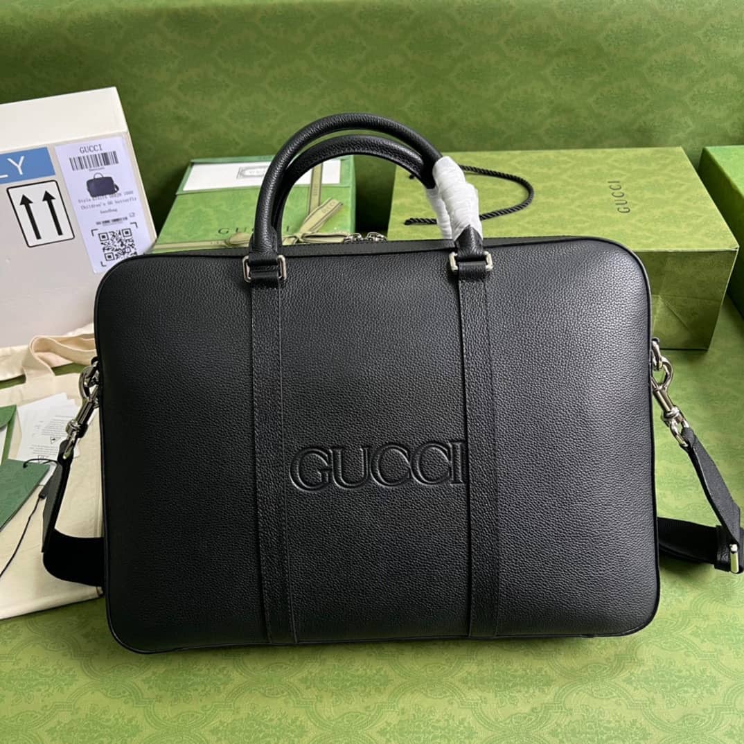 Gucci Business Case With GG Logo Black 674174 Replica Mens Bag