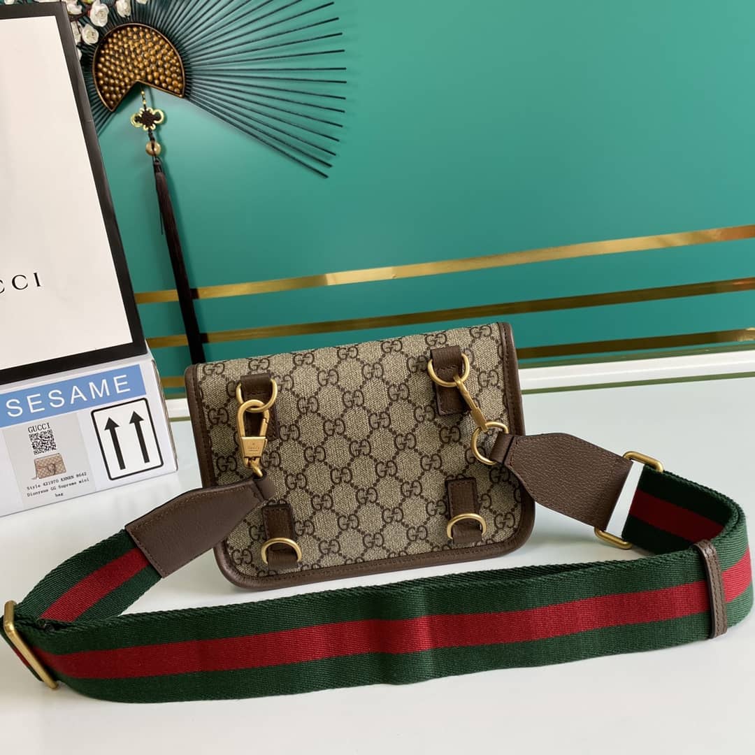 Gucci Totem Web GG Supreme Messenger Bag Replica 489617