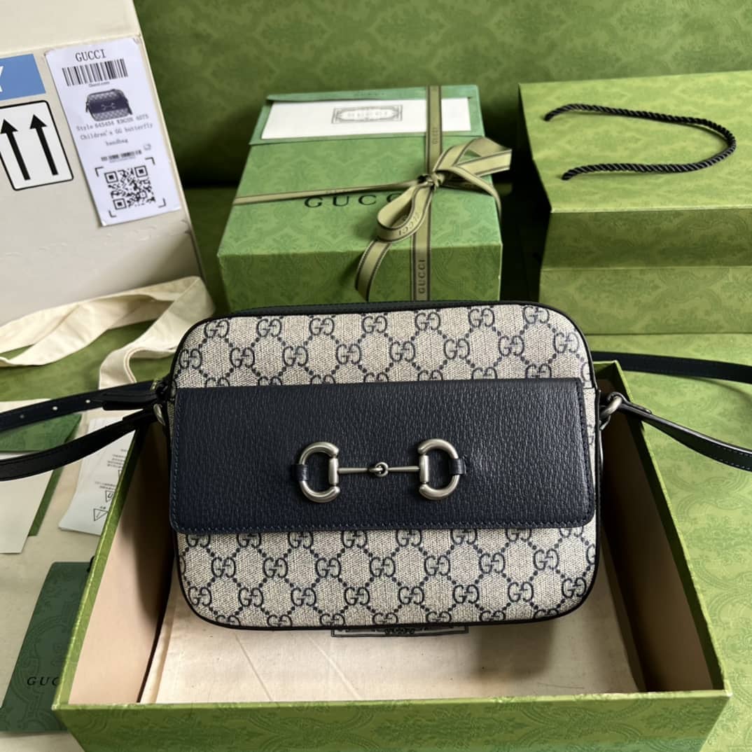 Gucci Horsebit Bag Dupe GG Supreme Canvas 645454 Replica Crossbody Bag