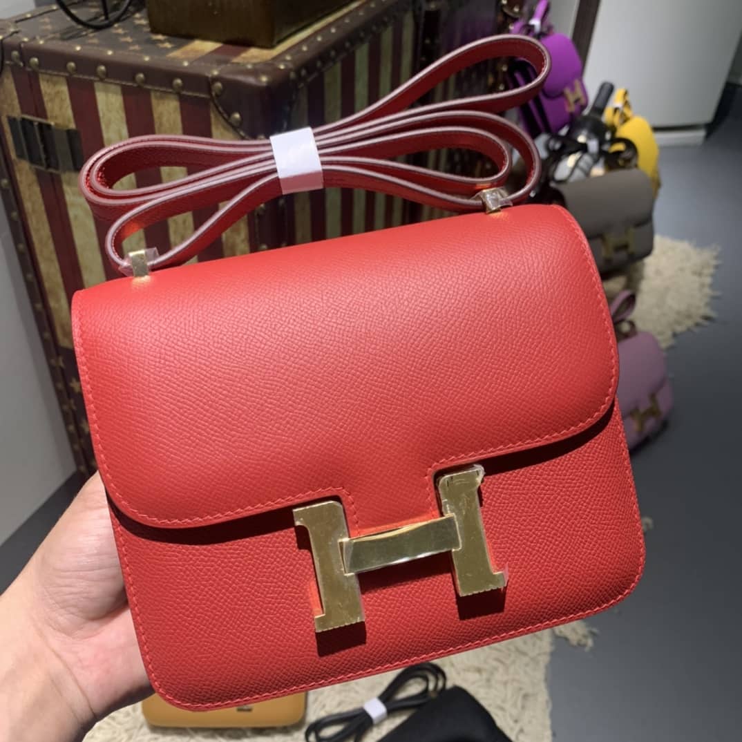 Hermes Birkin Replica Constance Bag 18CM Epsom Leather