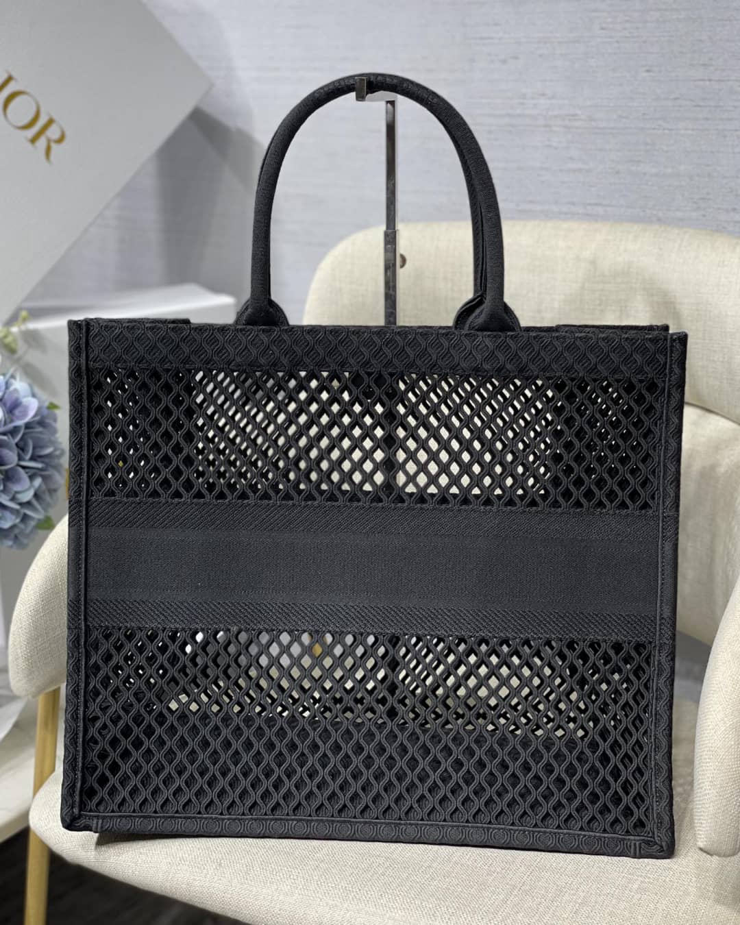 Christian Dior Mesh Book Tote Bag