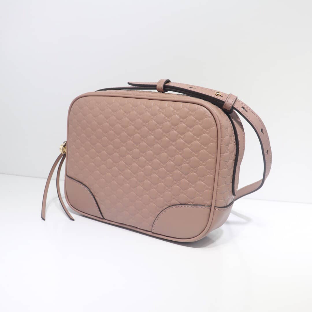 Gucci Bree Guccissima GG Leather Canvas Camera Bag Replica Apricot 449413