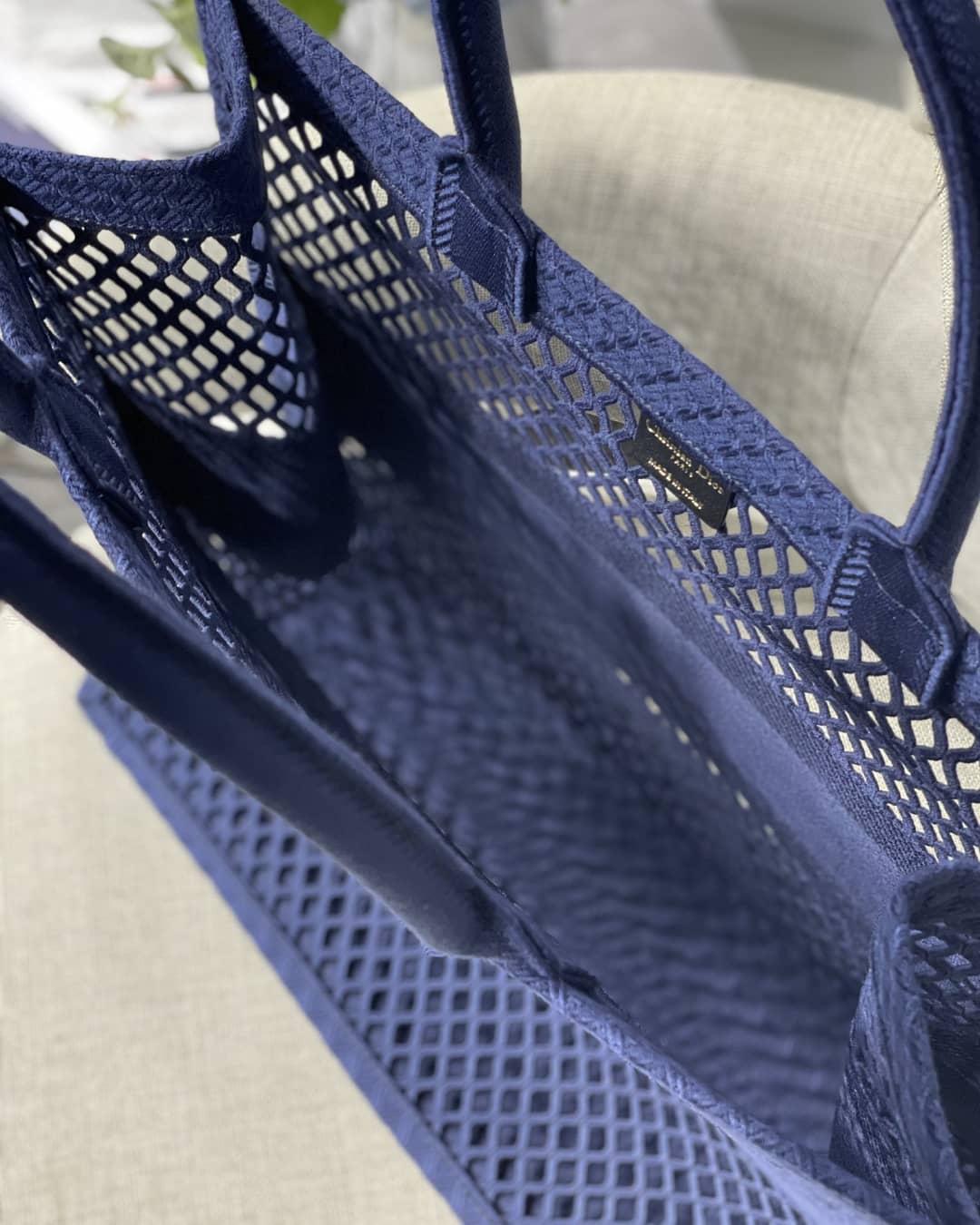 Christian Dior Mesh Book Tote Bag