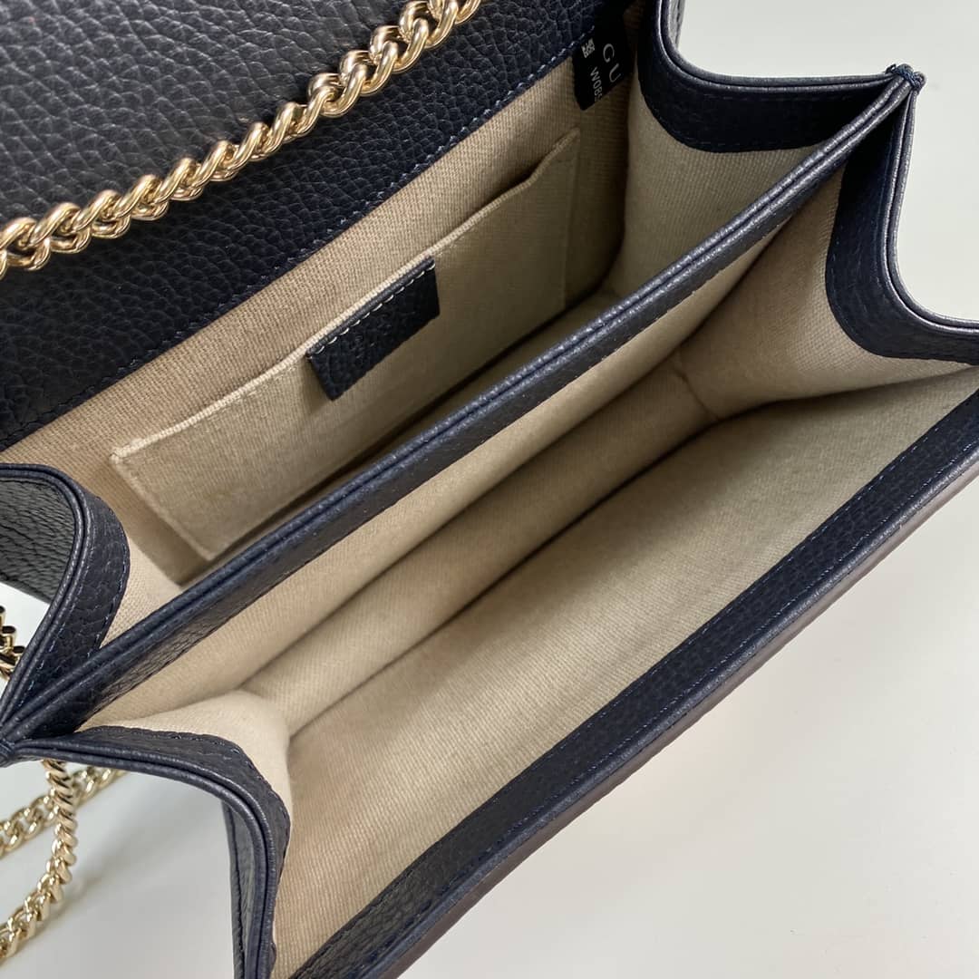 Gucci Interlocking Leather Chain Crossbody Bag Replica 510304