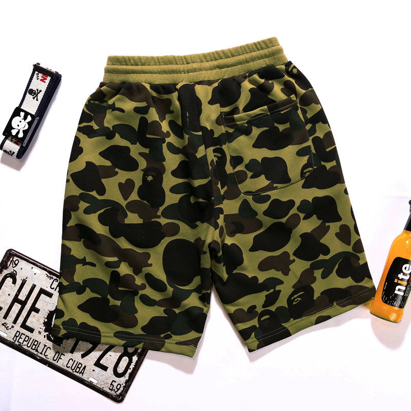 BAPE APE Shorts Shark Camo Blue Red Green Pants HDCP8356
