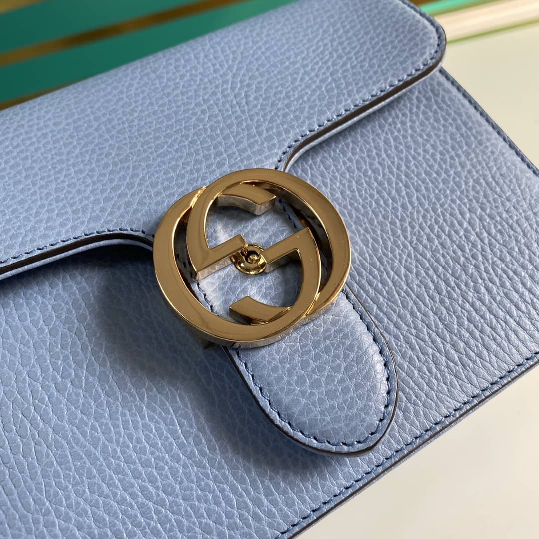 Gucci Interlocking Leather Chain Crossbody Bag Replica 510304