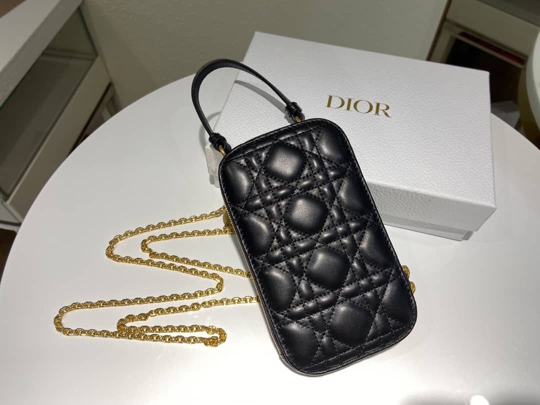 Lady Dior Dupe Lambskin 18CM Phone Holder