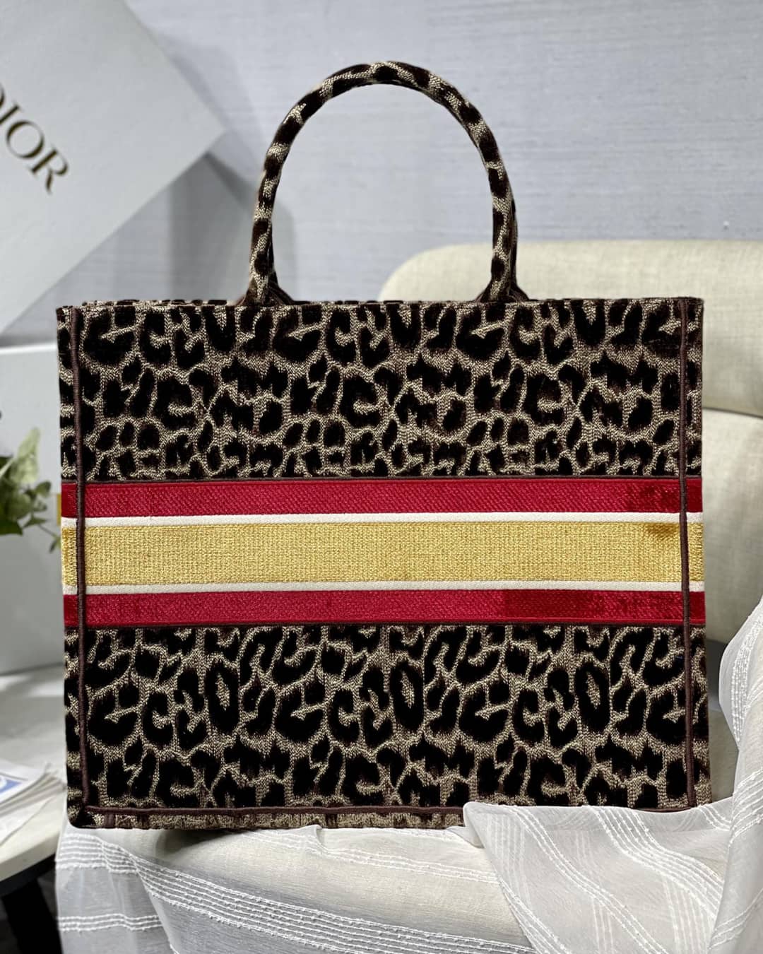 Christian Dior CD Book Embroidery Replica Tote