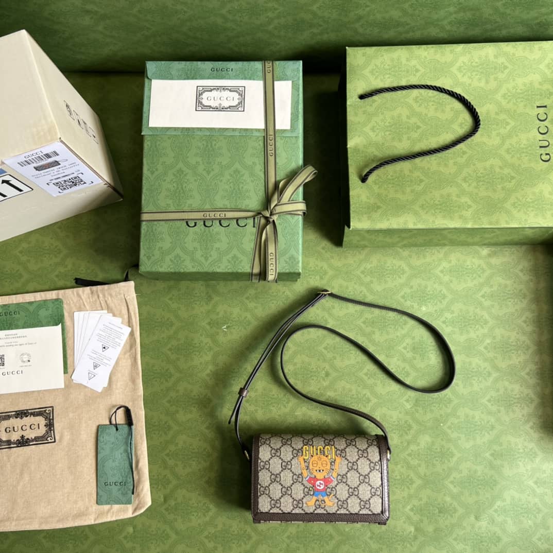 Gucci Cherry Print Mini Crossbody Bag 700733 Replica