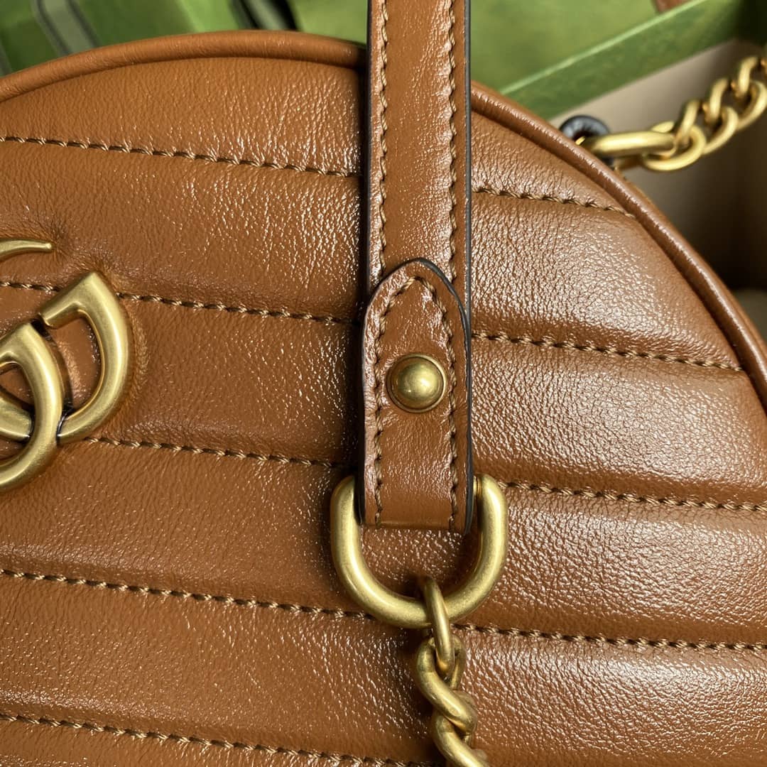 Gucci Crossbody Dupe Marmont GG Matelasse Mini Round 550154