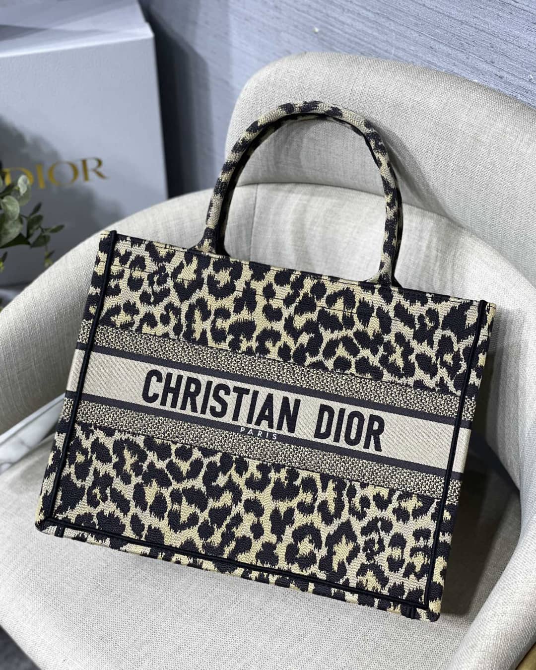 Christian Dior CD Book Embroidery Replica Tote