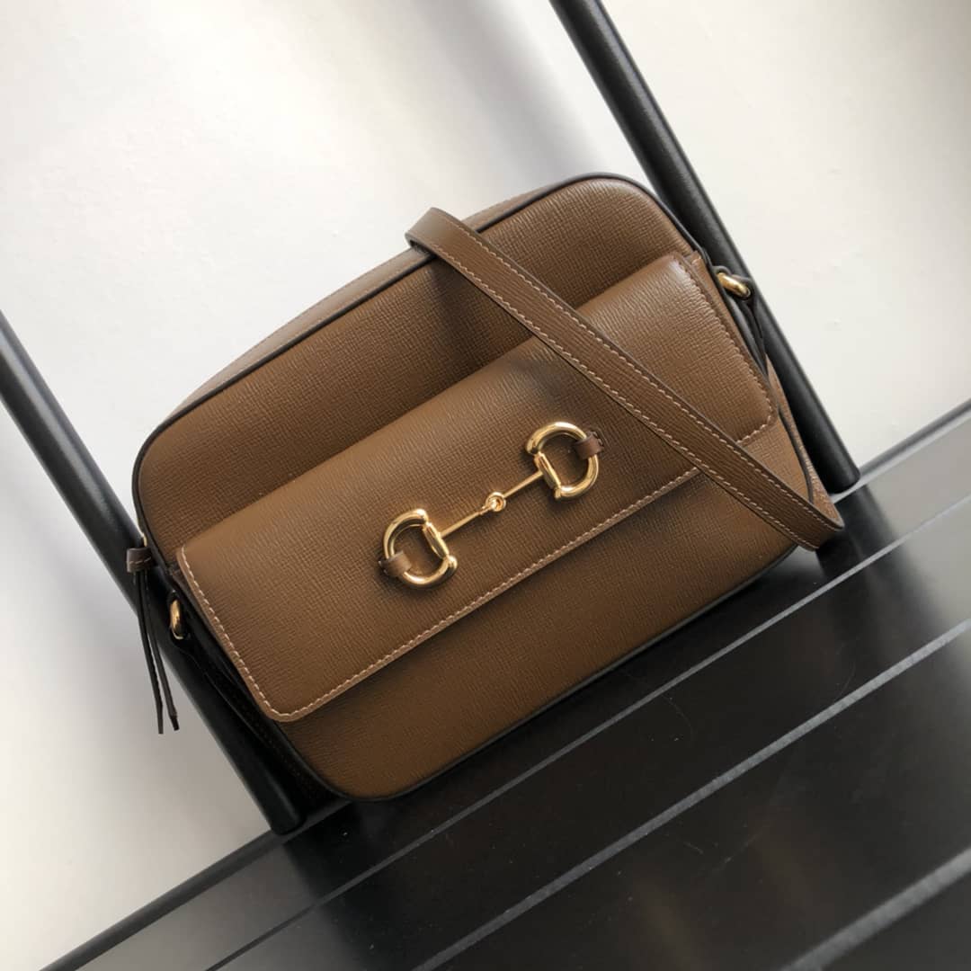 Gucci Horsebit 1955 GG Crossbody Bag Replica Brown 645454