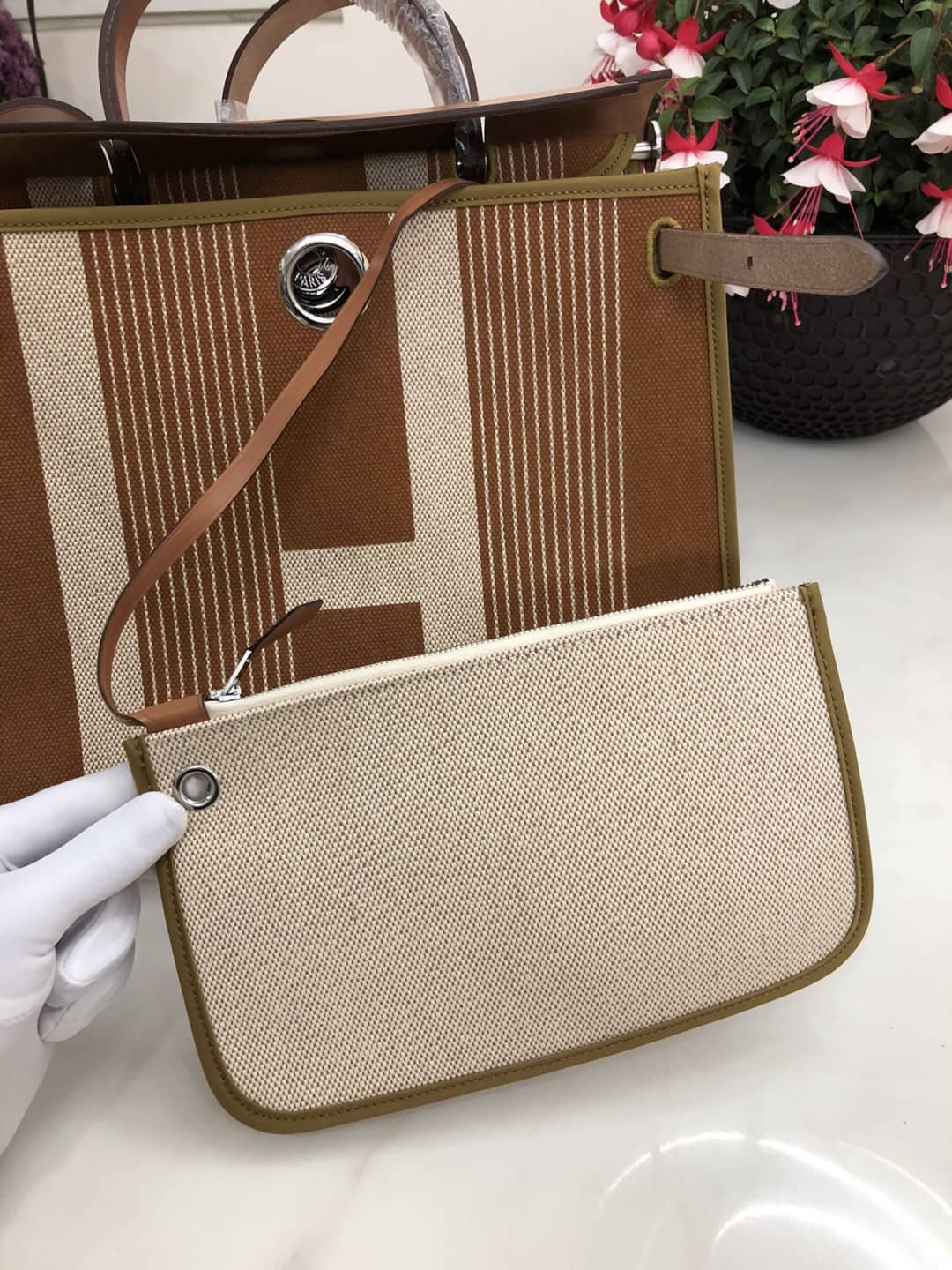 Replica Hermes Birkin Bag 31 Canvas Leather HerBag